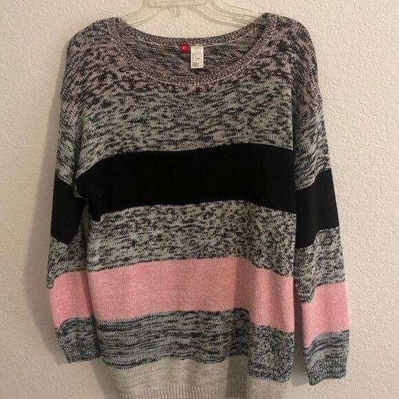 H&M Sweaters - H&M Women’s Striped Knit Sweater - Size S, Multicolor, Long Sleeve, Crew Neck